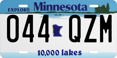 MN license plate 044QZM