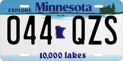 MN license plate 044QZS