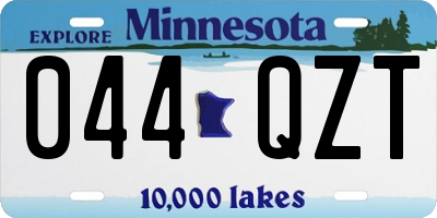 MN license plate 044QZT