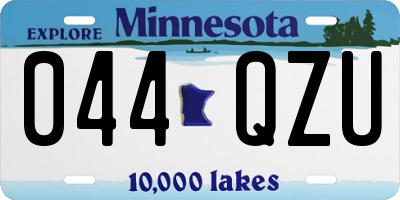 MN license plate 044QZU