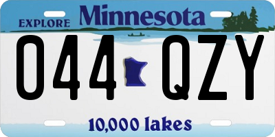 MN license plate 044QZY