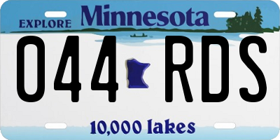 MN license plate 044RDS