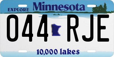 MN license plate 044RJE