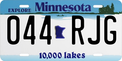 MN license plate 044RJG