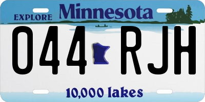 MN license plate 044RJH