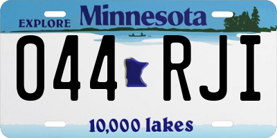 MN license plate 044RJI