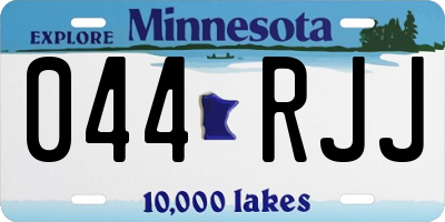 MN license plate 044RJJ