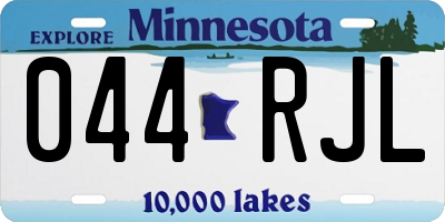 MN license plate 044RJL