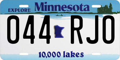 MN license plate 044RJO