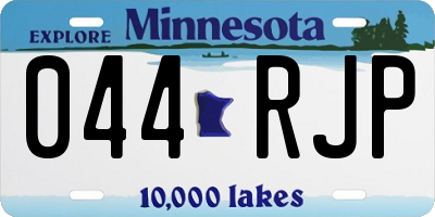 MN license plate 044RJP
