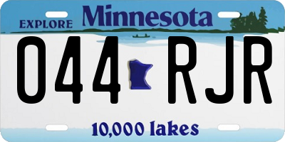 MN license plate 044RJR
