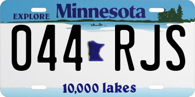 MN license plate 044RJS