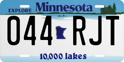 MN license plate 044RJT