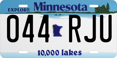 MN license plate 044RJU