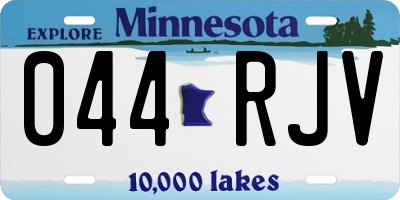 MN license plate 044RJV