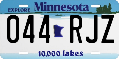 MN license plate 044RJZ