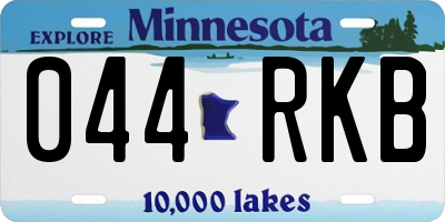 MN license plate 044RKB