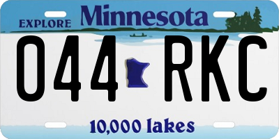 MN license plate 044RKC