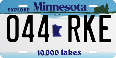 MN license plate 044RKE