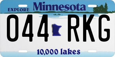 MN license plate 044RKG