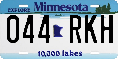 MN license plate 044RKH