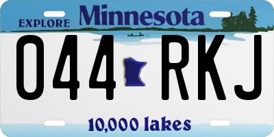 MN license plate 044RKJ