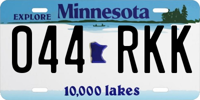 MN license plate 044RKK