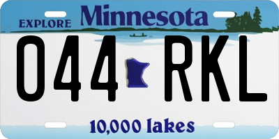 MN license plate 044RKL