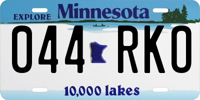 MN license plate 044RKO