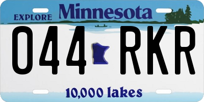 MN license plate 044RKR
