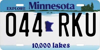 MN license plate 044RKU