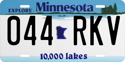 MN license plate 044RKV
