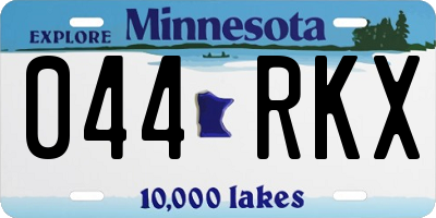 MN license plate 044RKX