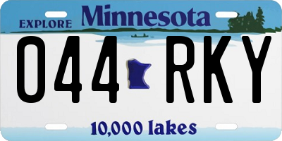 MN license plate 044RKY