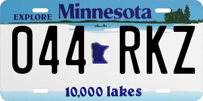 MN license plate 044RKZ