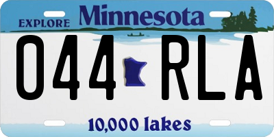 MN license plate 044RLA