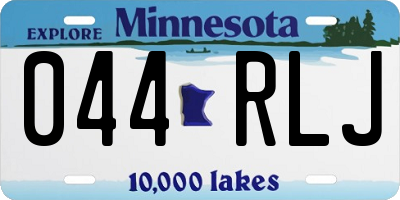 MN license plate 044RLJ