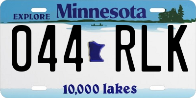 MN license plate 044RLK