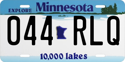 MN license plate 044RLQ
