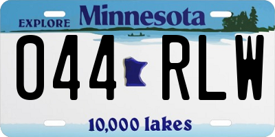 MN license plate 044RLW