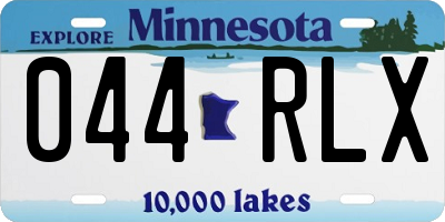 MN license plate 044RLX