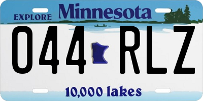 MN license plate 044RLZ