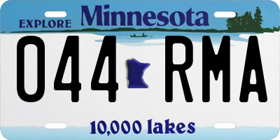 MN license plate 044RMA
