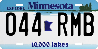 MN license plate 044RMB