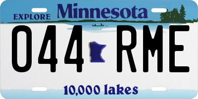 MN license plate 044RME