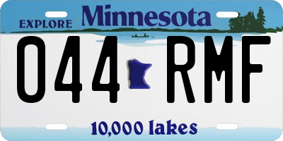 MN license plate 044RMF