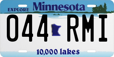 MN license plate 044RMI
