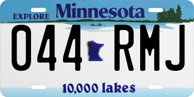 MN license plate 044RMJ