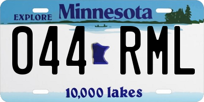 MN license plate 044RML