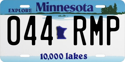 MN license plate 044RMP